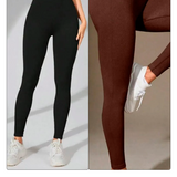 Kit com2 Leggings Zero Transparência Invishape™ | + Frete Grátis | Sem Costura, Canelada, Não Enrola, Modela e Afina a Silhueta