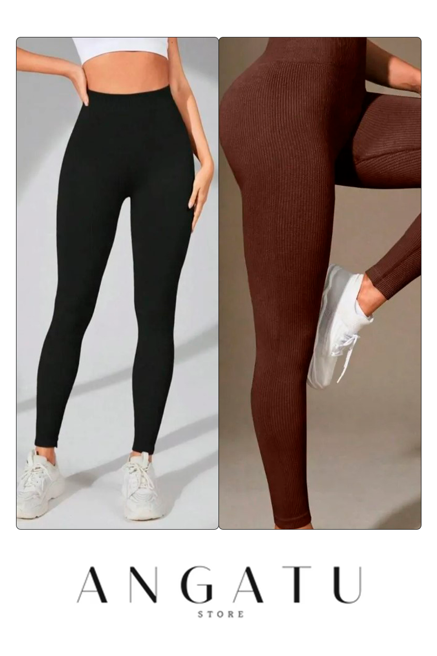 Kit com2 Leggings Zero Transparência Invishape™ | + Frete Grátis | Sem Costura, Canelada, Não Enrola, Modela e Afina a Silhueta