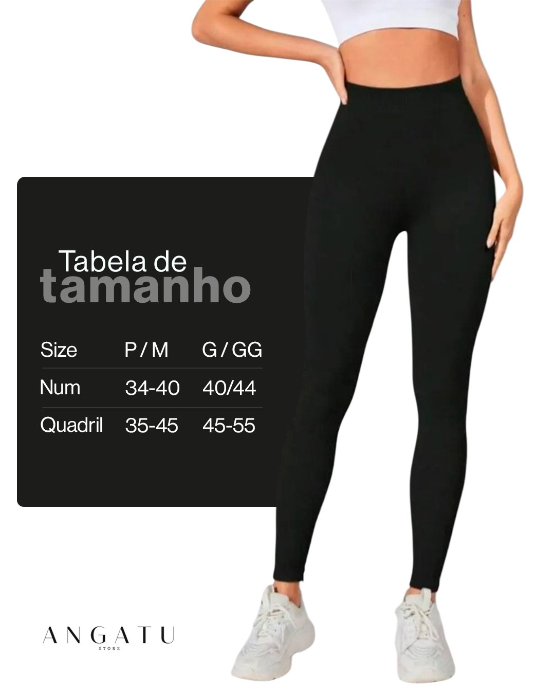 Kit com2 Leggings Zero Transparência Invishape™ | + Frete Grátis | Sem Costura, Canelada, Não Enrola, Modela e Afina a Silhueta