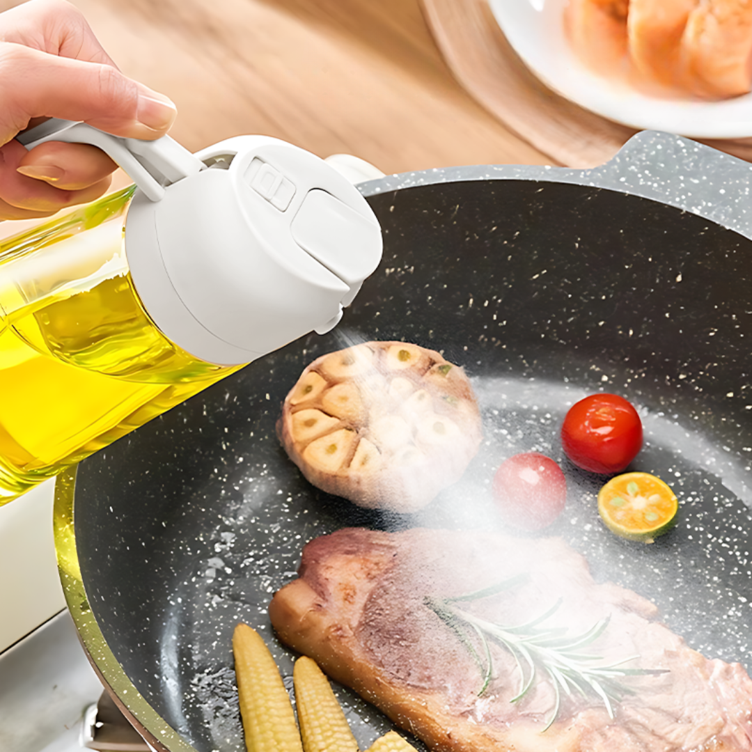 Pulverizador de Óleo 2 em 1 500ml com Controle de Porção - Compre 1 Leve 2