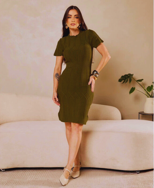 🌟 Vestido Tricô Elegance – Sofisticação e Conforto em Cada Detalhe