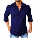 Camisa Social Masculina Slim Manga Longa