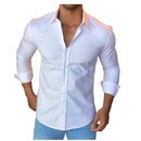 Camisa Social Masculina Slim Manga Longa