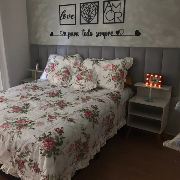 Kit 7 Cabeceiras Estofada Modular Cama Casal Padrão