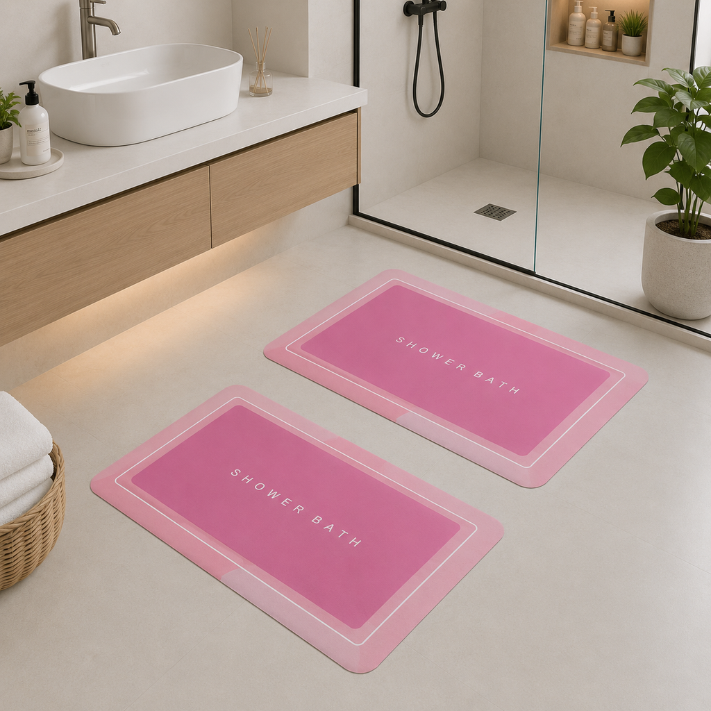 Compre 1 Leve 2 - Tapete UltraSeco™ – Antiderrapante, Absorção Imediata e Secagem Rápida