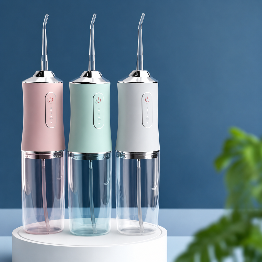 🦷AquaSmile Pro™ – Irrigador Bucal Portátil Recarregável 💧