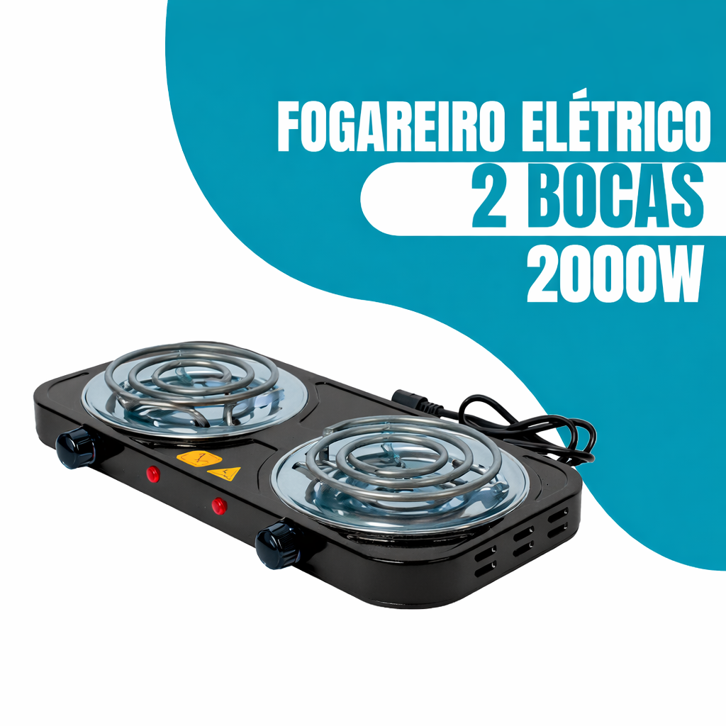 Fogão Elétrico Cooktop 1 Boca 1000W Portátil Camping | Linha Premium
