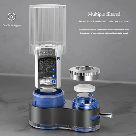 Filtro Com Purificador De Água Para Torneira Carvão Ativo 7 Camadas de Filtragem Elimina Impurezas