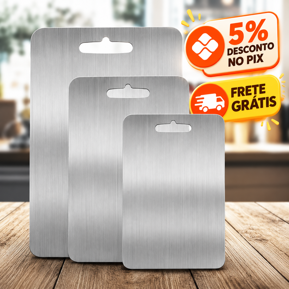 Tábua de Cozinha Titanium - Antibacteriana e Antisujeira