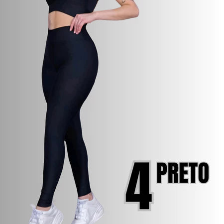Leve 4 Leggings Invishape™ – Modela sem Marcar, 100% Opaca e Confortável!