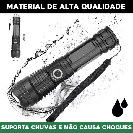 LumenX Pro™ - Lanterna Tática com 10.000 Lúmens