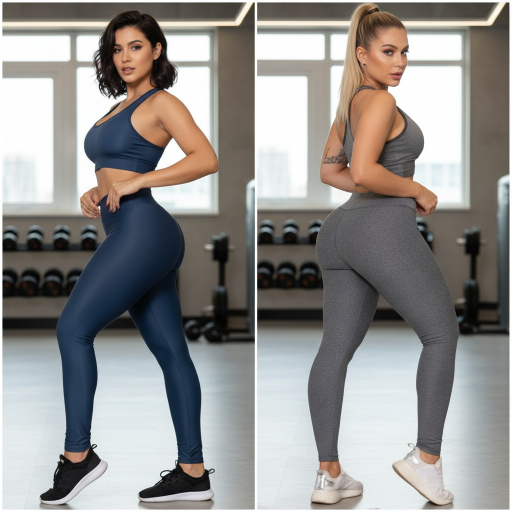 Kit 2 Leggings Zero Transparência – Não Enrola, Modela e Afina a Silhueta