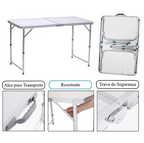 FlexiCamp Elite™ Mesa Dobrável Multifuncional com Estrutura em Alumínio e Design Compacto