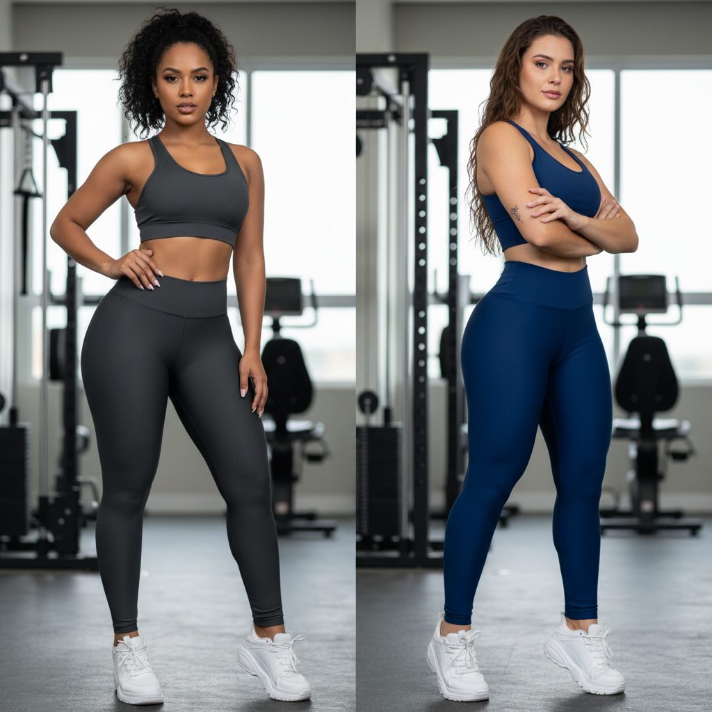 Kit 2 Leggings Zero Transparência – Não Enrola, Modela e Afina a Silhueta