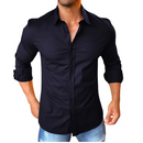 Camisa Social Masculina Slim Manga Longa