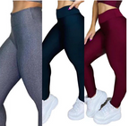 Leve 3 Leggings Invishape™ – Modela sem Marcar, 100% Opaca e Confortável!