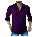 Camisa Social Masculina Slim Manga Longa