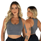 Kit com 2 Tops Inviflex™Conforto, Suporte e Liberdade para seus Treinos