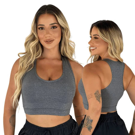 Kit com 2 Tops Inviflex™Conforto, Suporte e Liberdade para seus Treinos