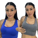 Top Azul e Cinza