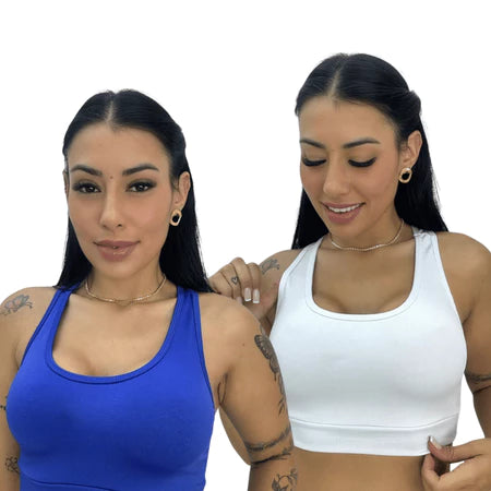 Kit com 2 Tops Inviflex™Conforto, Suporte e Liberdade para seus Treinos