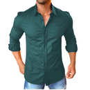Camisa Social Masculina Slim Manga Longa