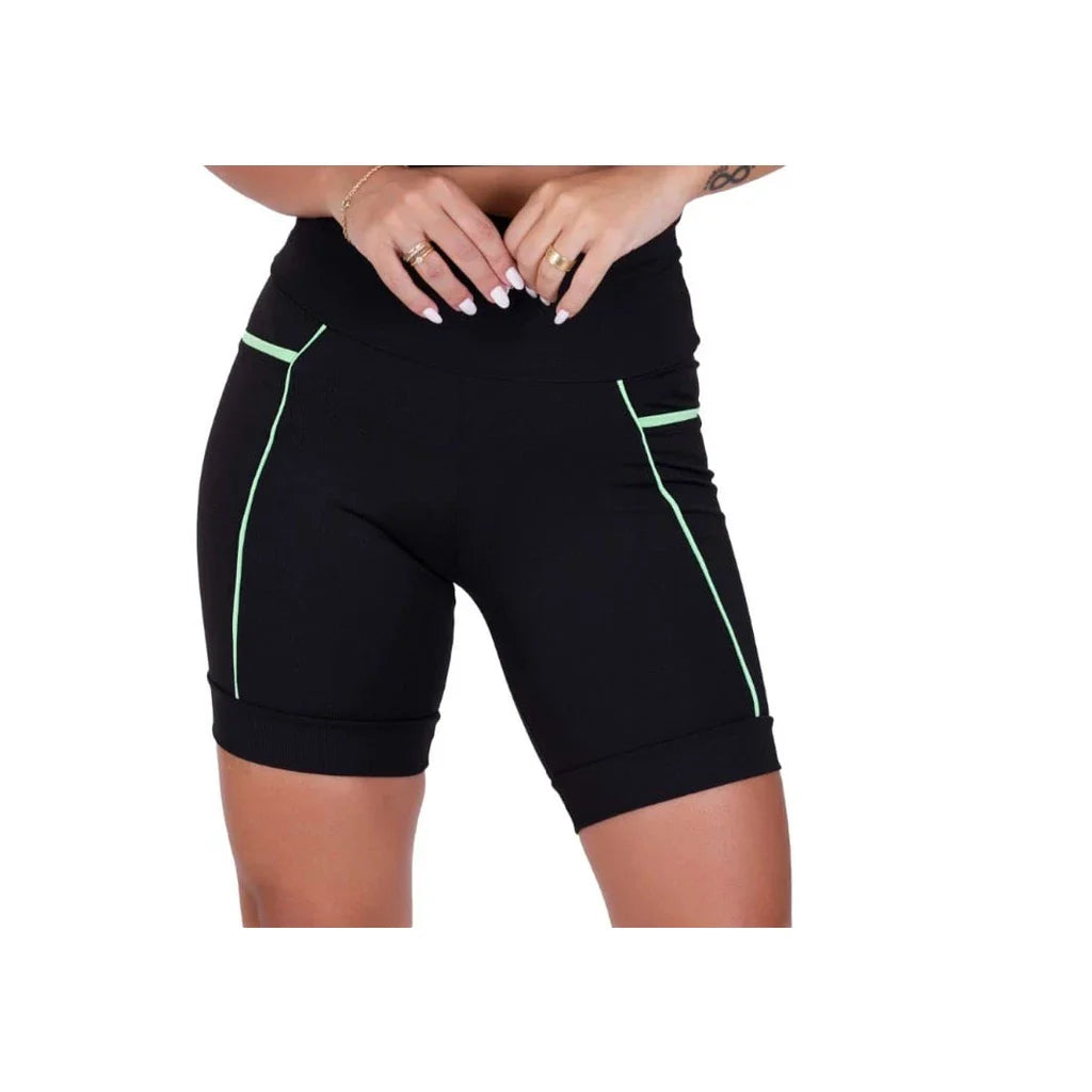 Kit 3 Bermudas Fitness com Cós Alto e Bolsos Fundos - PowerFit 3X