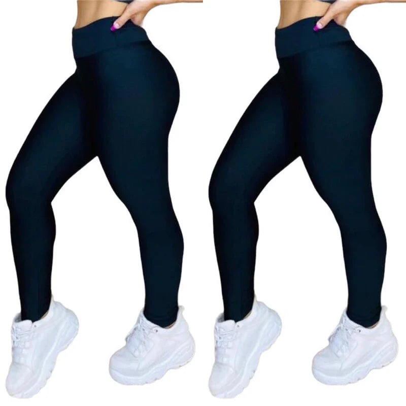 Leve 2 Leggings Duplex Lisa – Modela sem Marcar, 100% Opaca