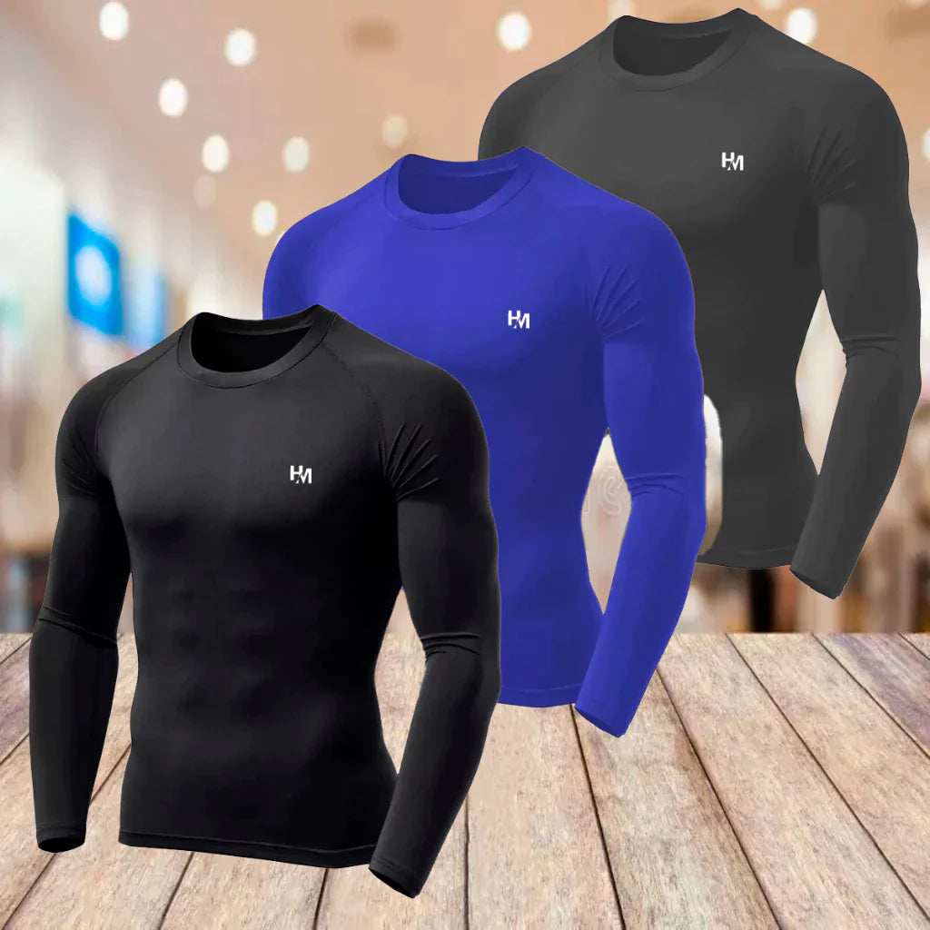 Kit 3 Camisetas Térmicas Segunda Pele