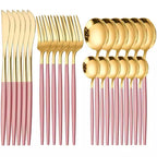 Utensilio De Cozinha Talher Para suplat Mesa De Jantar Mesa Posta 24pç Jogo De Talheres Faqueiro