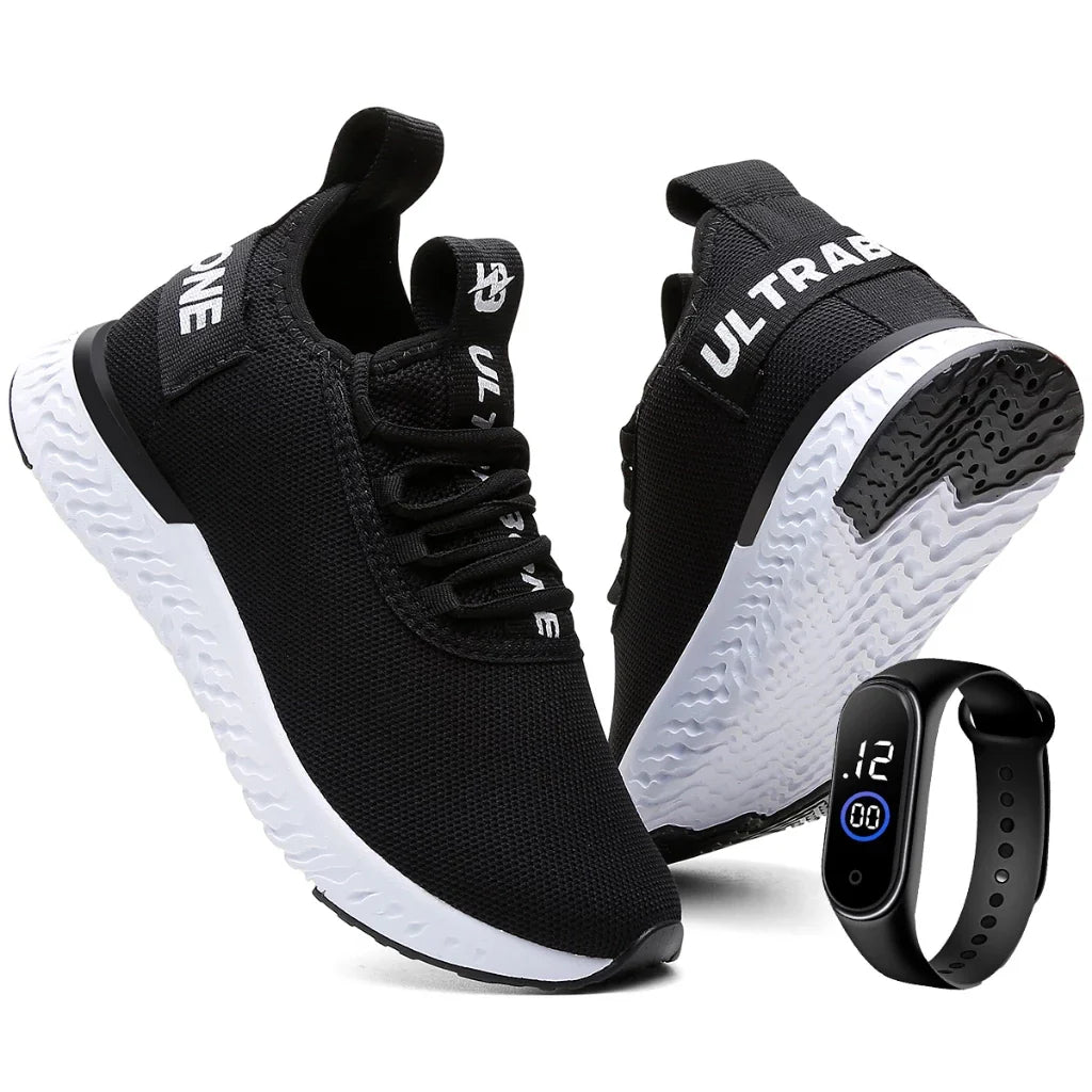 Kit Tênis Feminino para Corrida, Academia + Relógio - Promoção