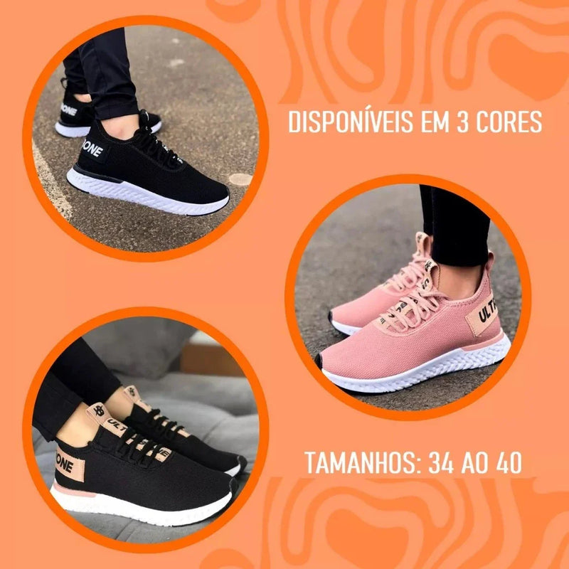 Kit Tênis Feminino para Corrida, Academia + Relógio - Promoção