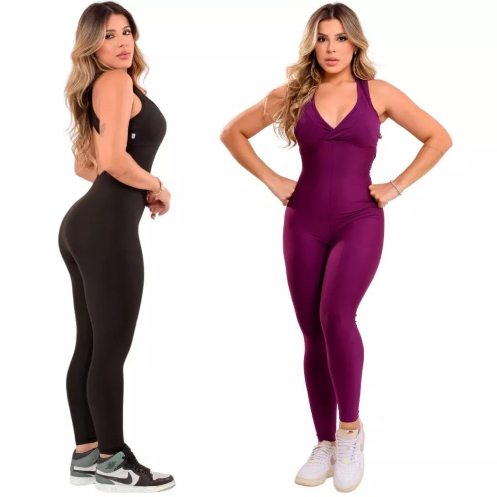 Kit 2 Macacões Fitness Longos - FitFlex