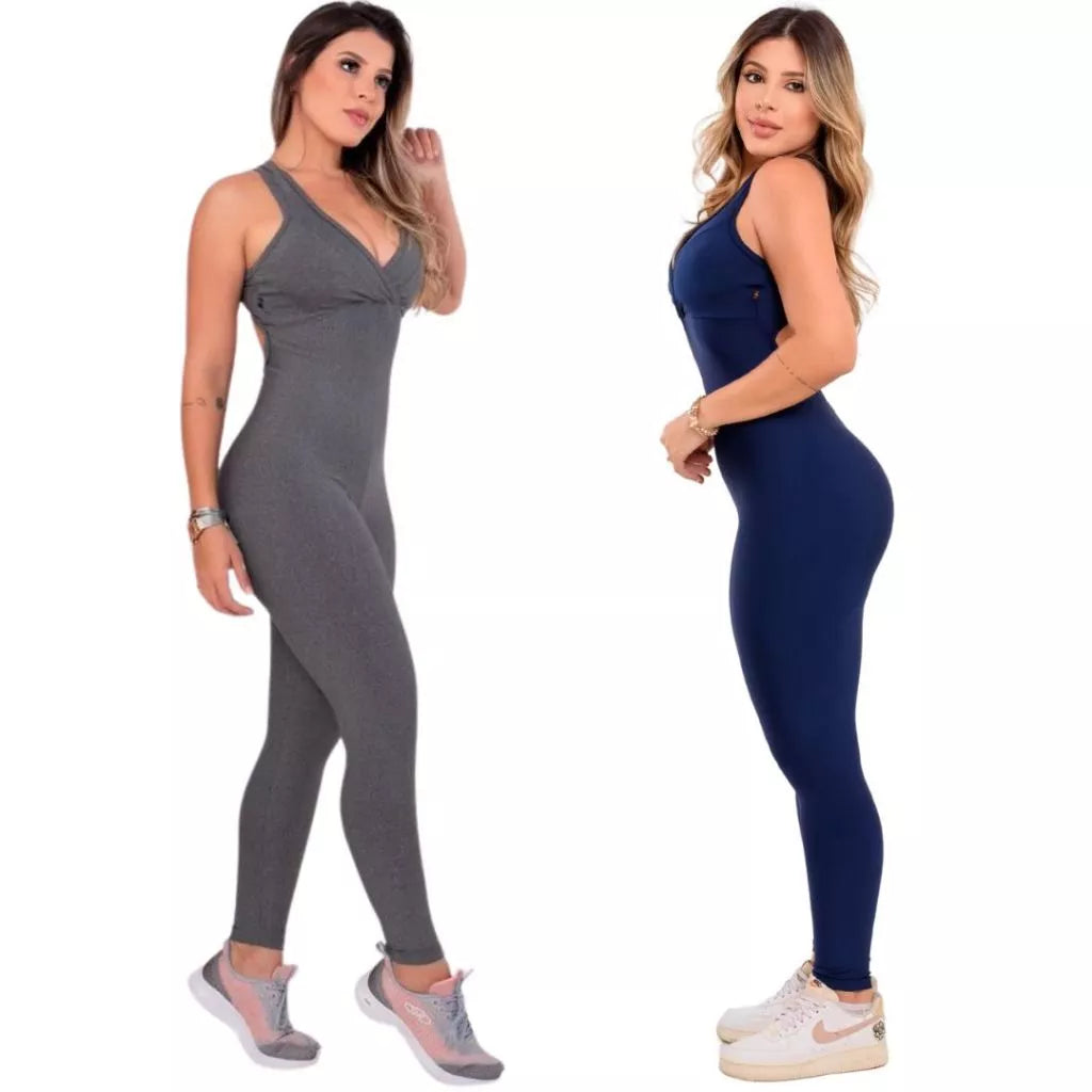 Kit 2 Macacões Fitness Longos - FitFlex