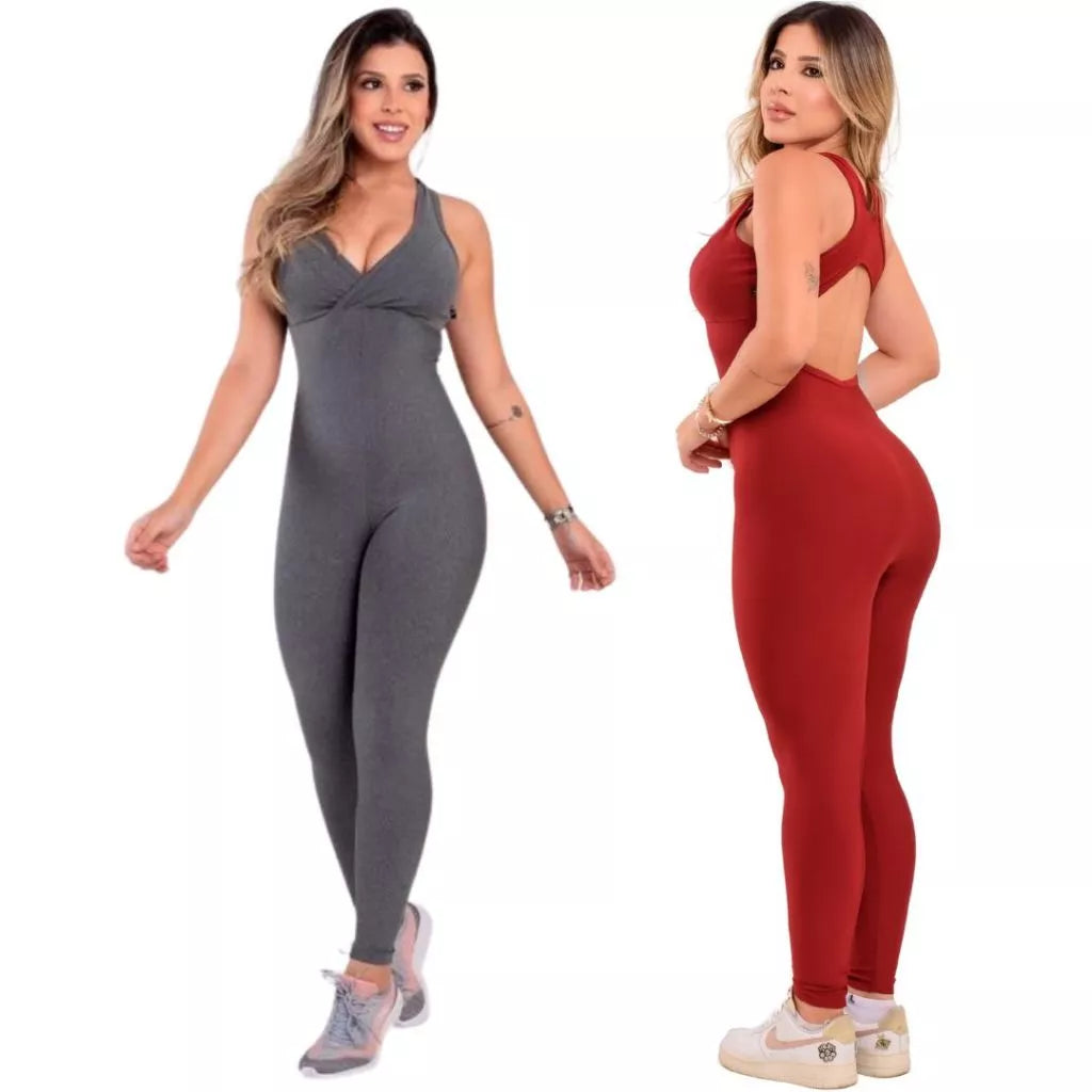 Kit 2 Macacões Fitness Longos - FitFlex