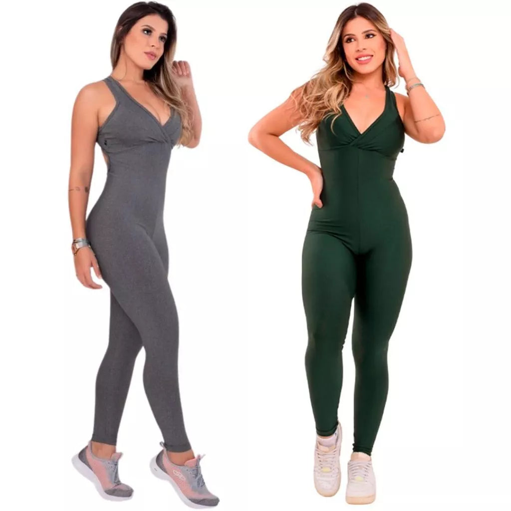 Kit 2 Macacões Fitness Longos - FitFlex