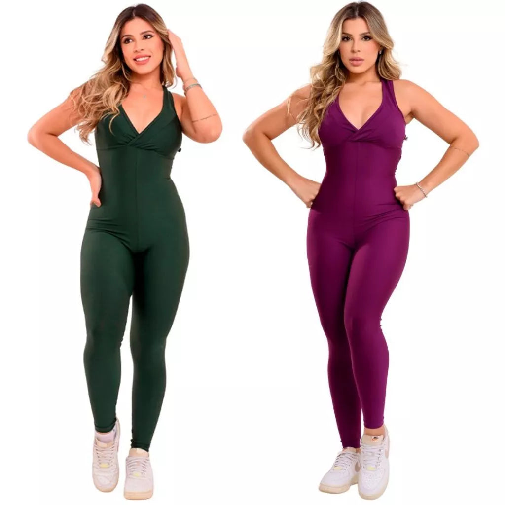 Kit 2 Macacões Fitness Longos - FitFlex