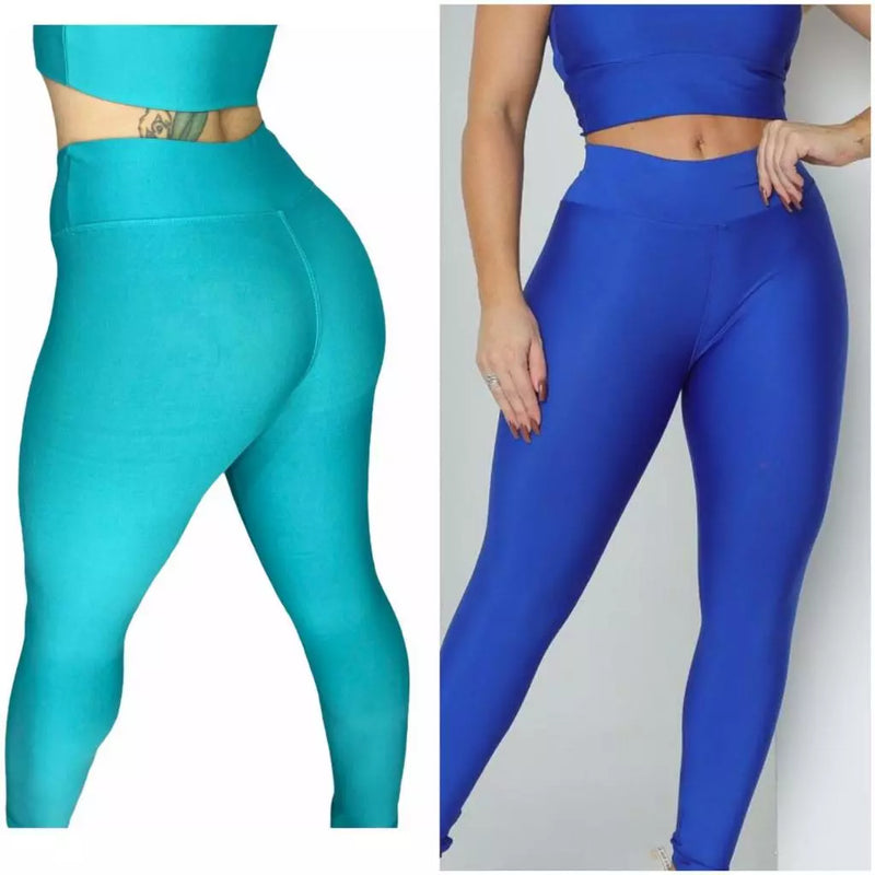 Leve 2 Leggings Duplex Lisa – Modela sem Marcar, 100% Opaca