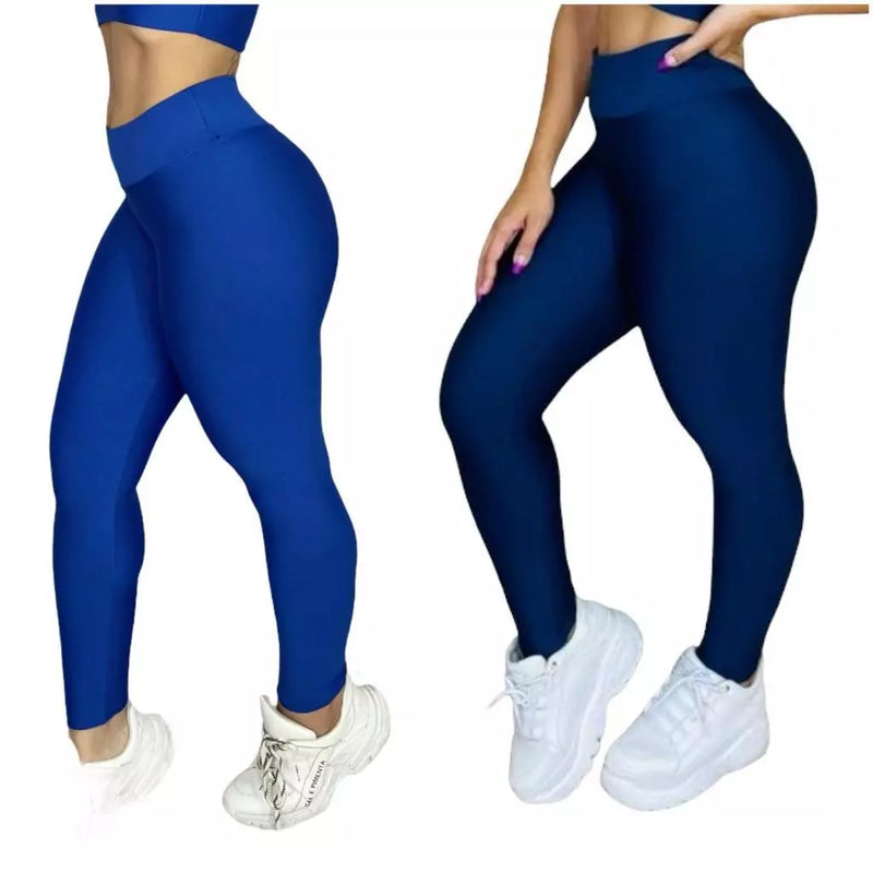 Leve 2 Leggings Duplex Lisa – Modela sem Marcar, 100% Opaca