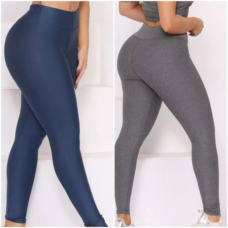 Leve 2 Leggings Duplex Lisa – Modela sem Marcar, 100% Opaca