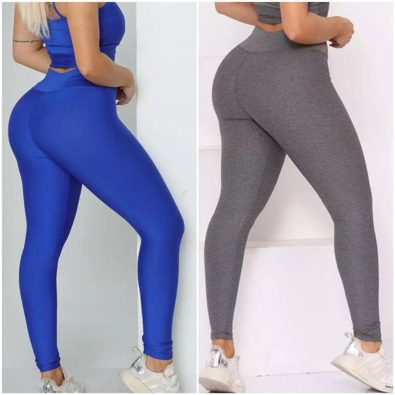 Leve 2 Leggings Duplex Lisa – Modela sem Marcar, 100% Opaca