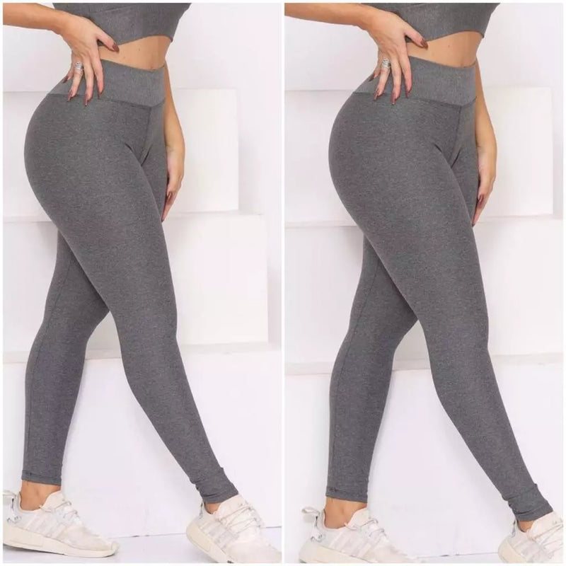 Leve 2 Leggings Duplex Lisa – Modela sem Marcar, 100% Opaca