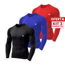 Kit 3 Camisetas Térmicas Segunda Pele