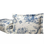 Kit COMPLETO 09 Peças EDREDOM + COBRE LEITO + LENÇOL com ELÁSTICO Algodão Percal 180 Fios Porcelana