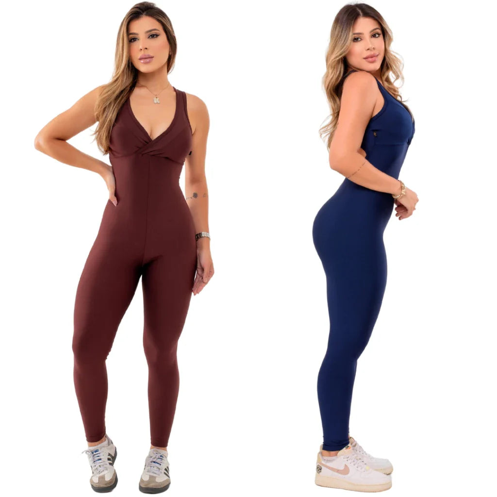 Kit 2 Macacões Fitness Longos - FitFlex