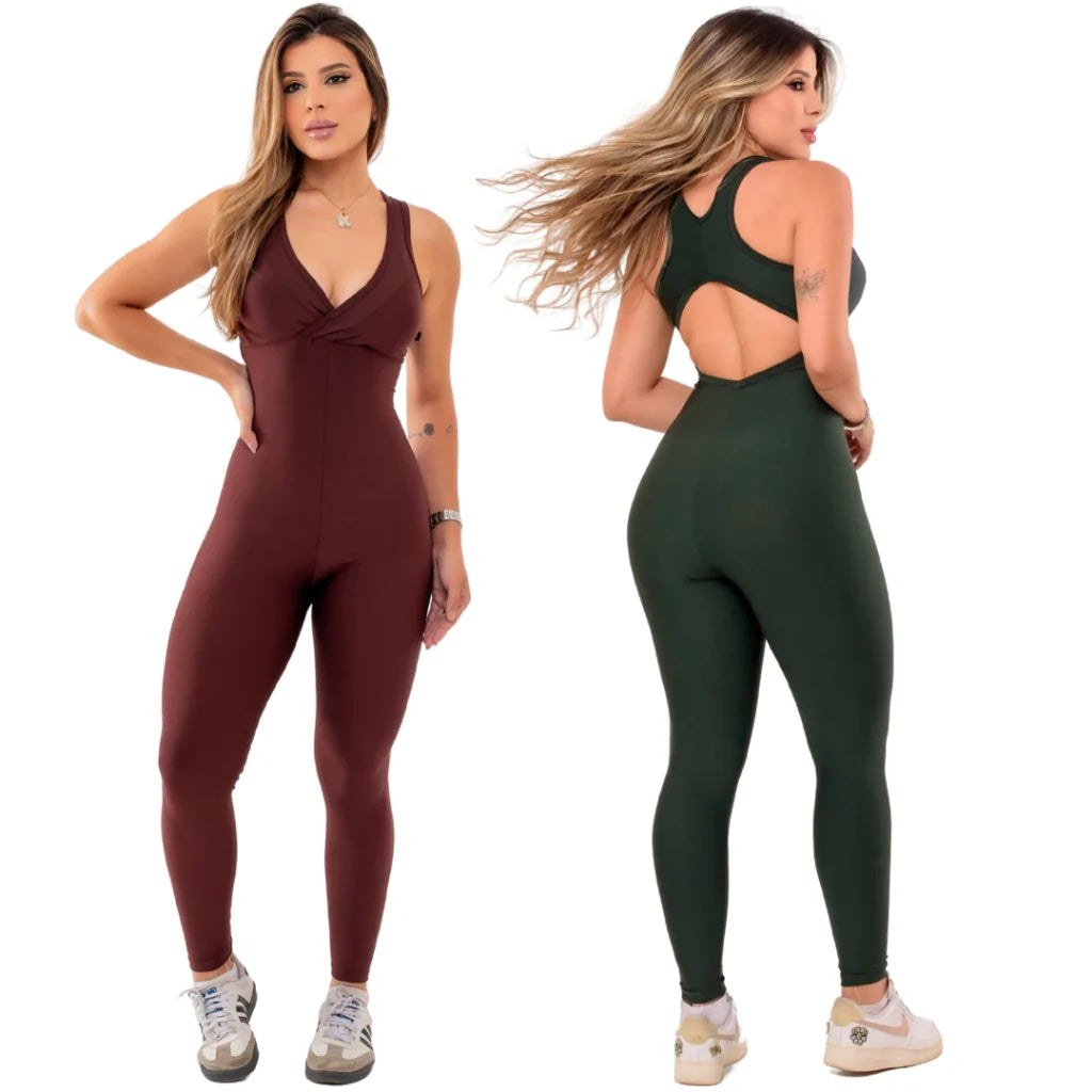 Kit 2 Macacões Fitness Longos - FitFlex