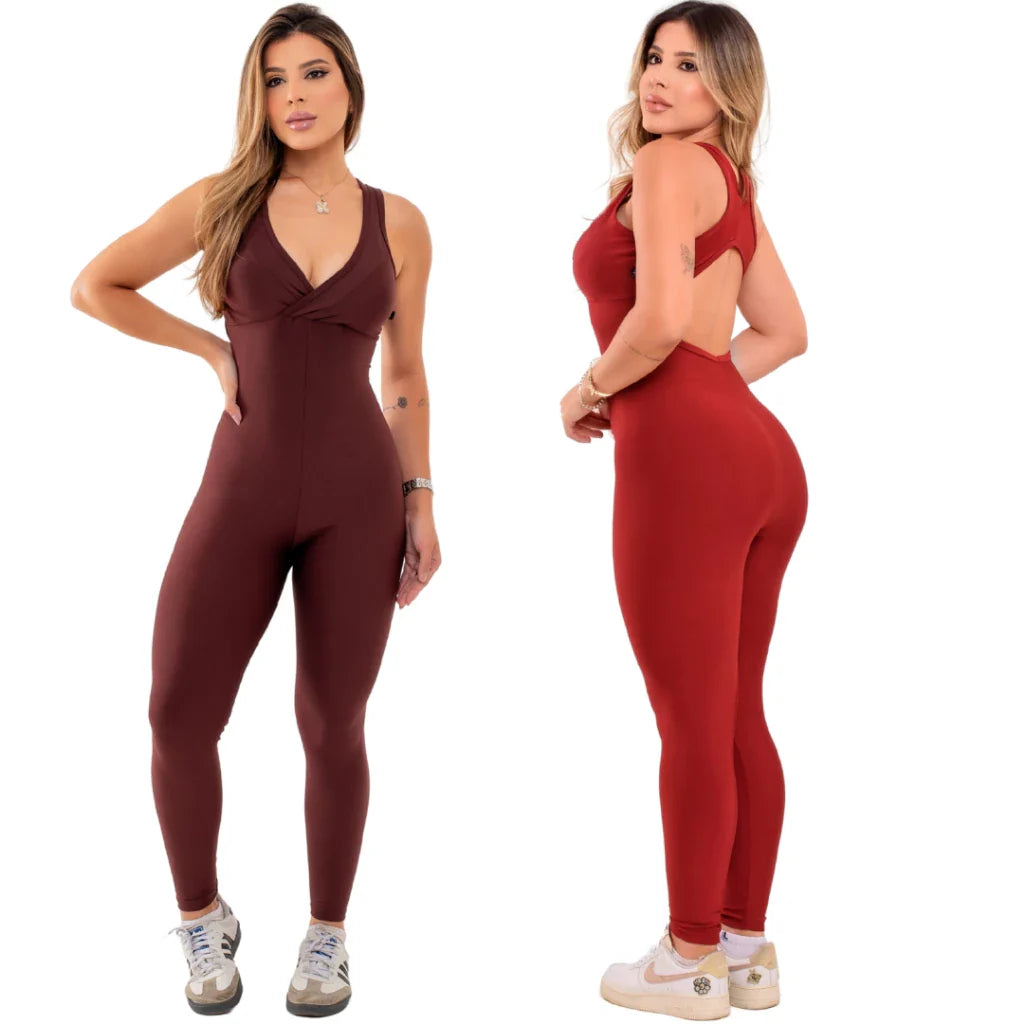 Kit 2 Macacões Fitness Longos - FitFlex