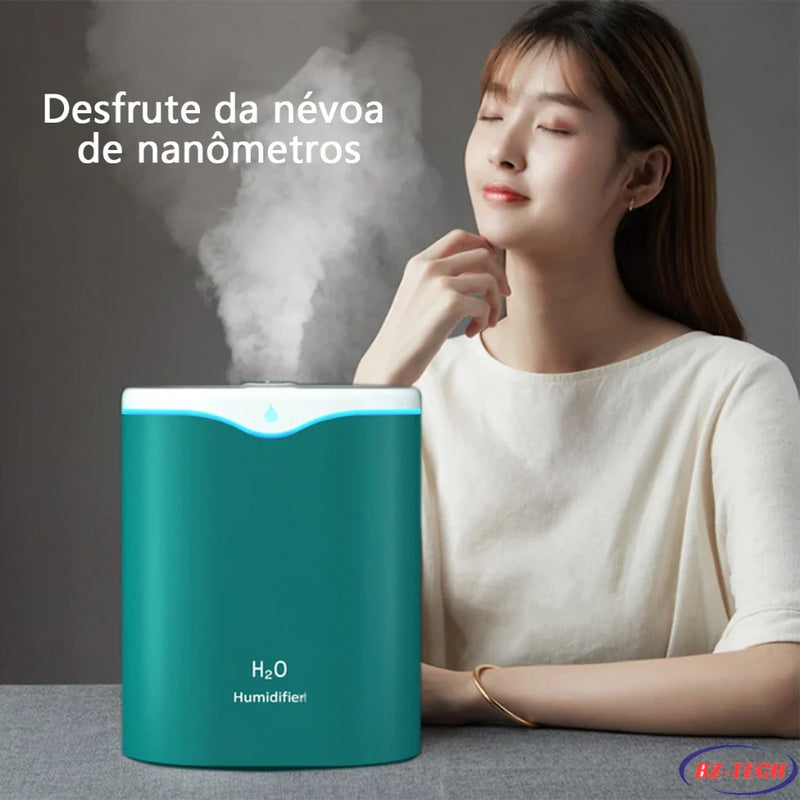 Umidificador Aromatizador 2L Bico Duplo USB LED