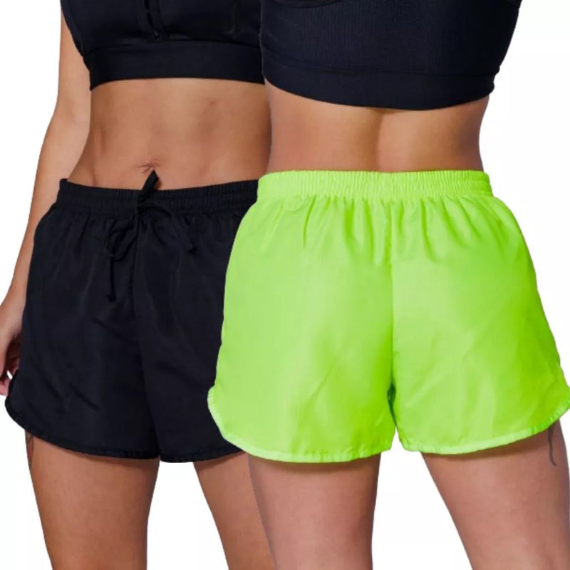 Kit 3 Shorts Tactel Feminino - APENAS R$79,80