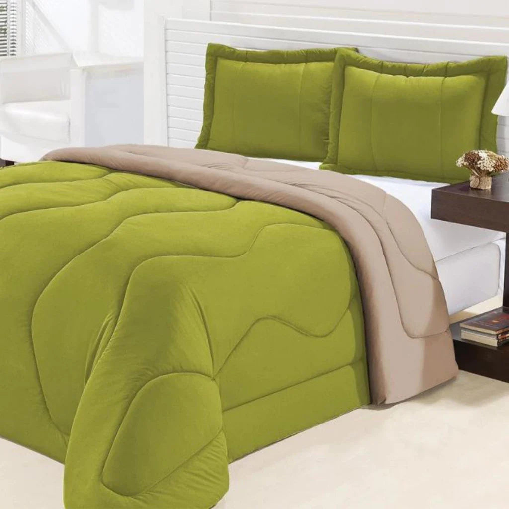 Edredom Casal Queen Dupla Face Malha Gel 3 Peças